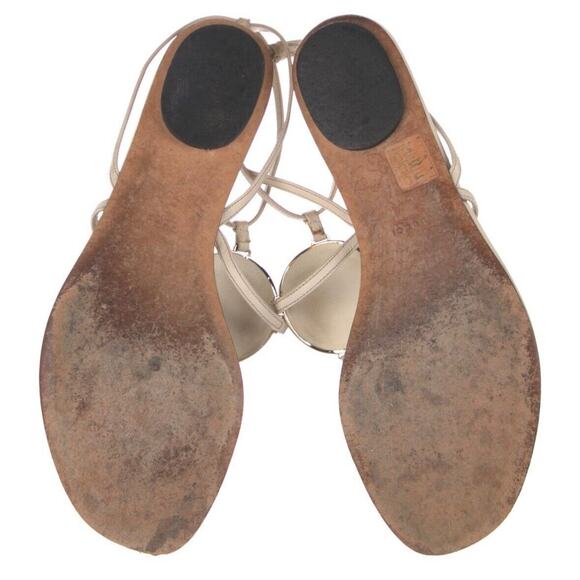 AUTHENTIC GUCCI Beige Interlocking GG Logo Strappy Flat Sandal Size EU 38.5 - Picture 5 of 5